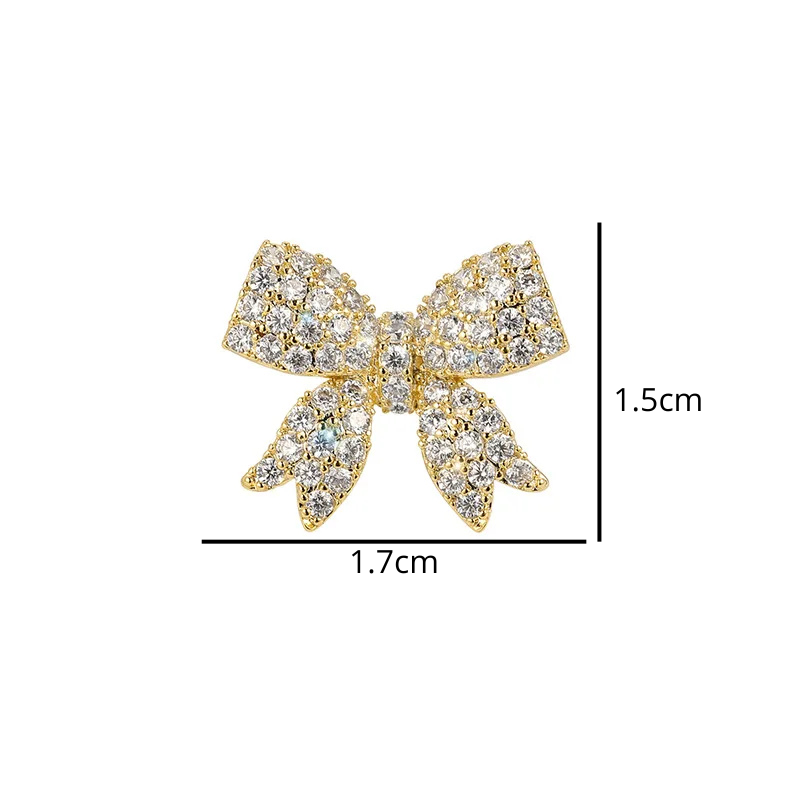 Broche Laço Dourado Minimalista Elegante Feminino