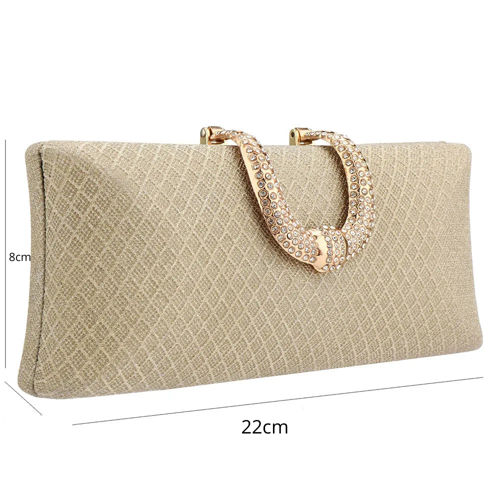 Clutch Glamour Luxo com Corrente Dourada
