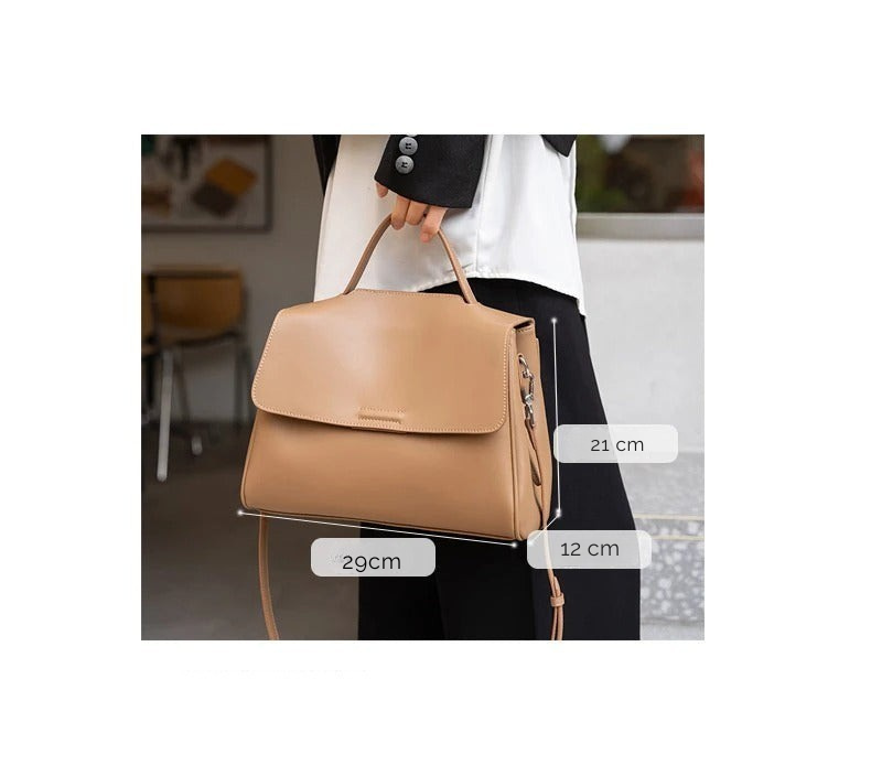 Bolsa de Couro Feminina de Luxo com Grande Capacidade