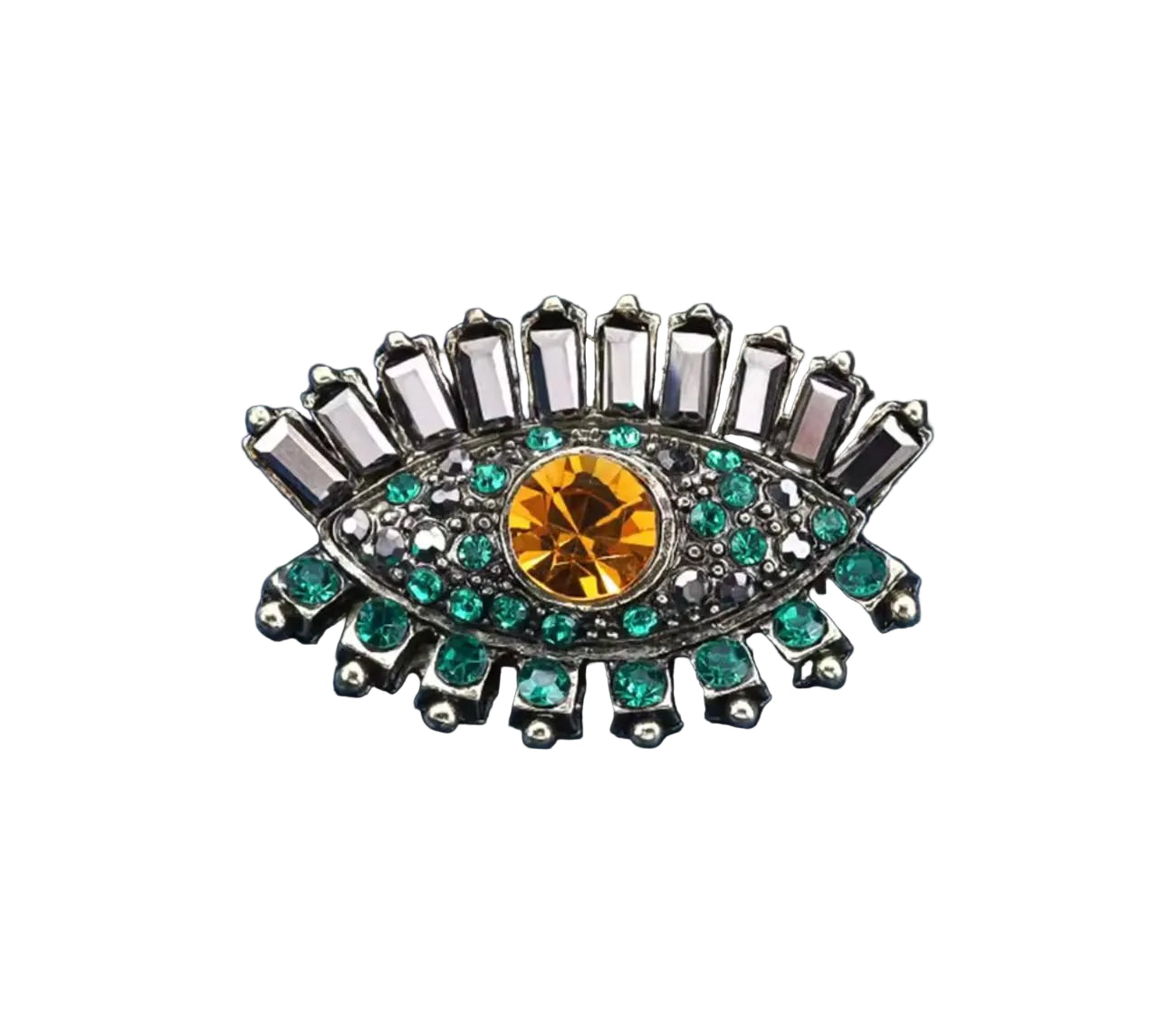 Broche Feminino Olho com Strass