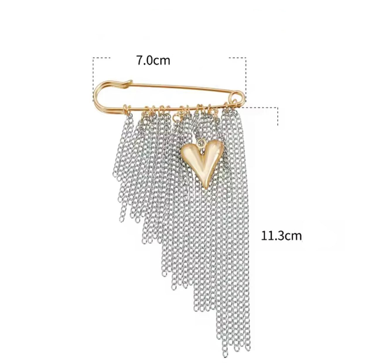Broche Luxo Correntes Cascata Elegante