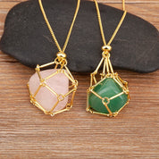 Nidin-Colar de Pingentes de Pedra Geométrica para Mulheres, Jóias Irregulares, Meninas e Meninos, presente de aniversário, novo, na moda, 7 cores