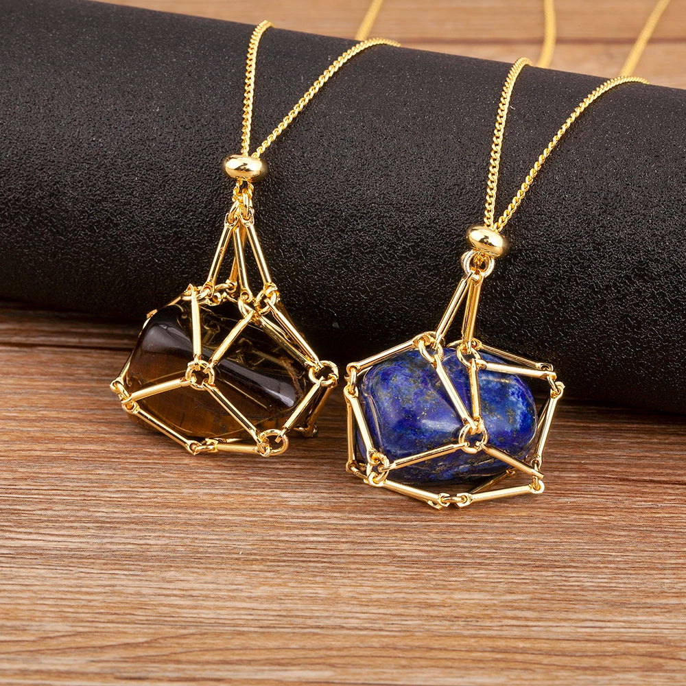 Nidin-Colar de Pingentes de Pedra Geométrica para Mulheres, Jóias Irregulares, Meninas e Meninos, presente de aniversário, novo, na moda, 7 cores