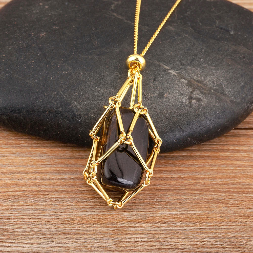 Nidin-Colar de Pingentes de Pedra Geométrica para Mulheres, Jóias Irregulares, Meninas e Meninos, presente de aniversário, novo, na moda, 7 cores