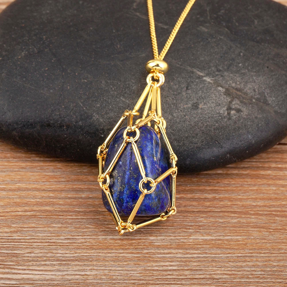 Nidin-Colar de Pingentes de Pedra Geométrica para Mulheres, Jóias Irregulares, Meninas e Meninos, presente de aniversário, novo, na moda, 7 cores