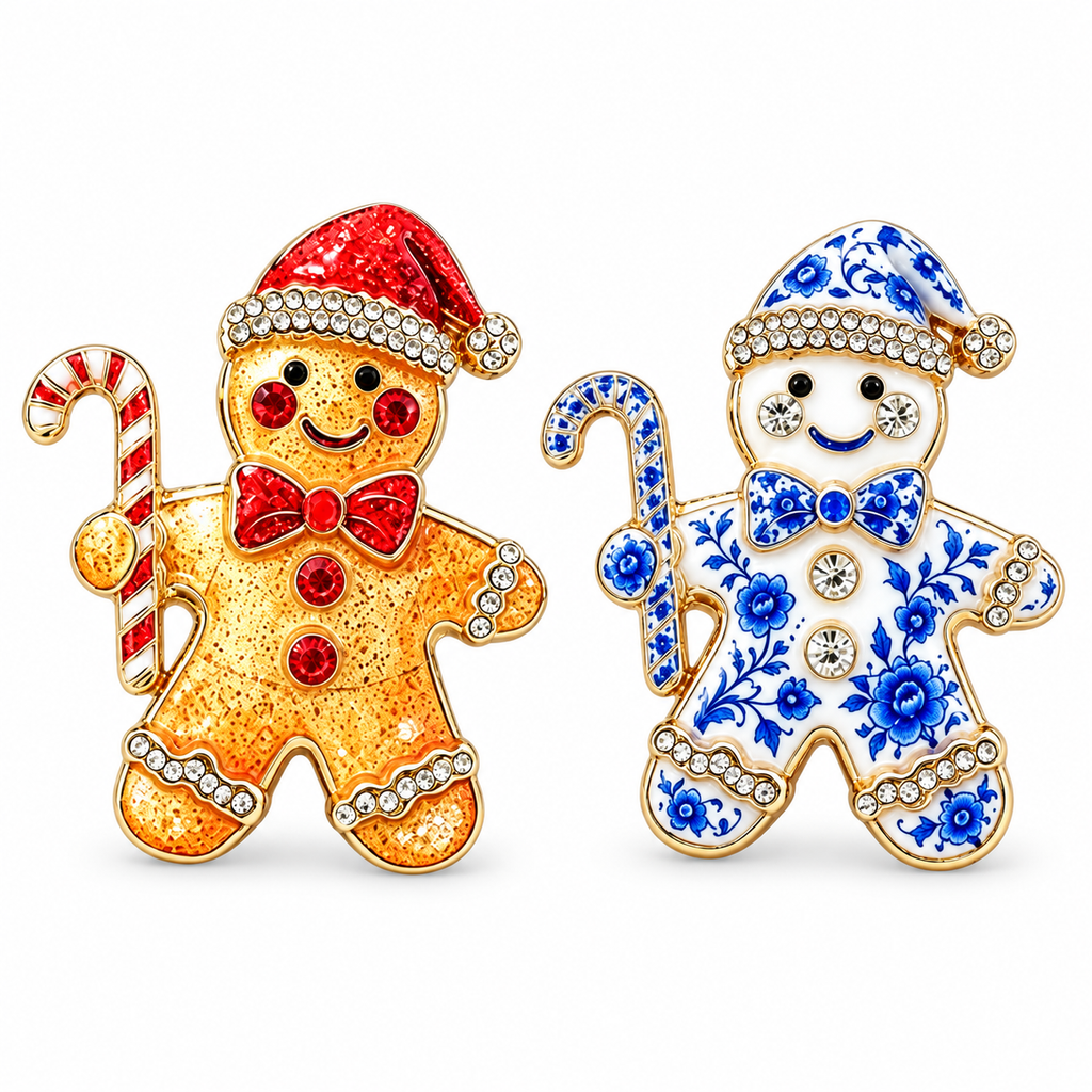 Broche Boneco Ginger com Strass