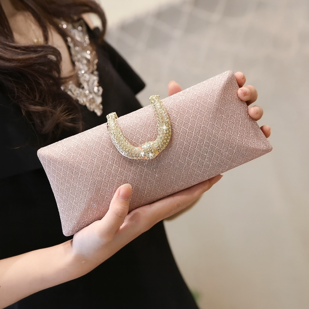 Clutch Glamour Luxo com Corrente Dourada