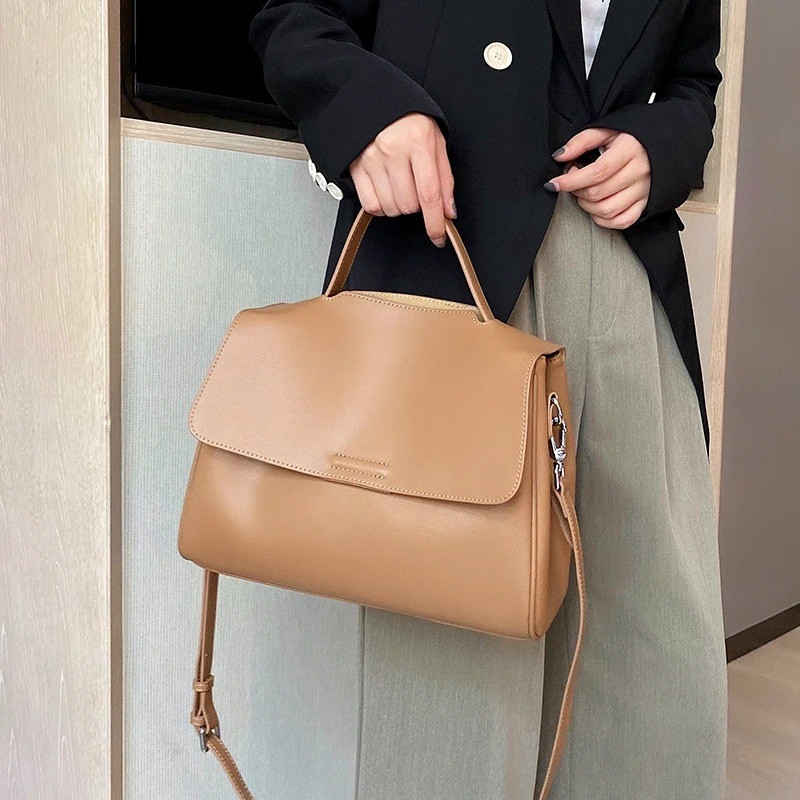Bolsa de Couro Feminina de Luxo com Grande Capacidade