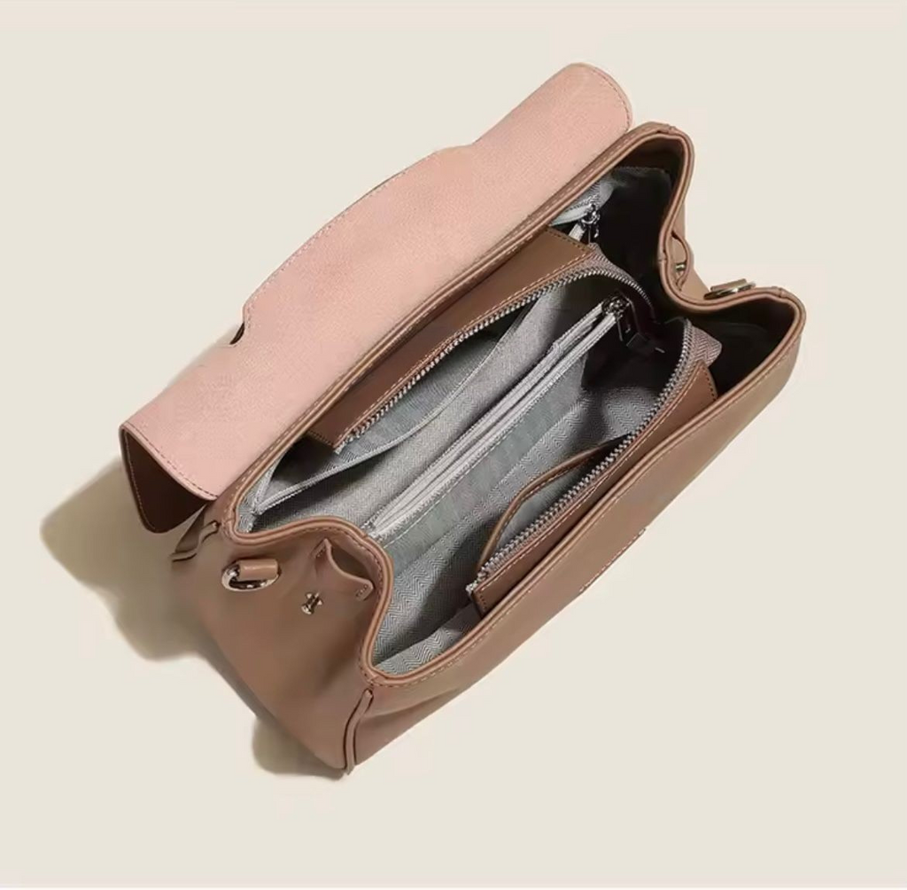 Bolsa de Couro Feminina de Luxo com Grande Capacidade