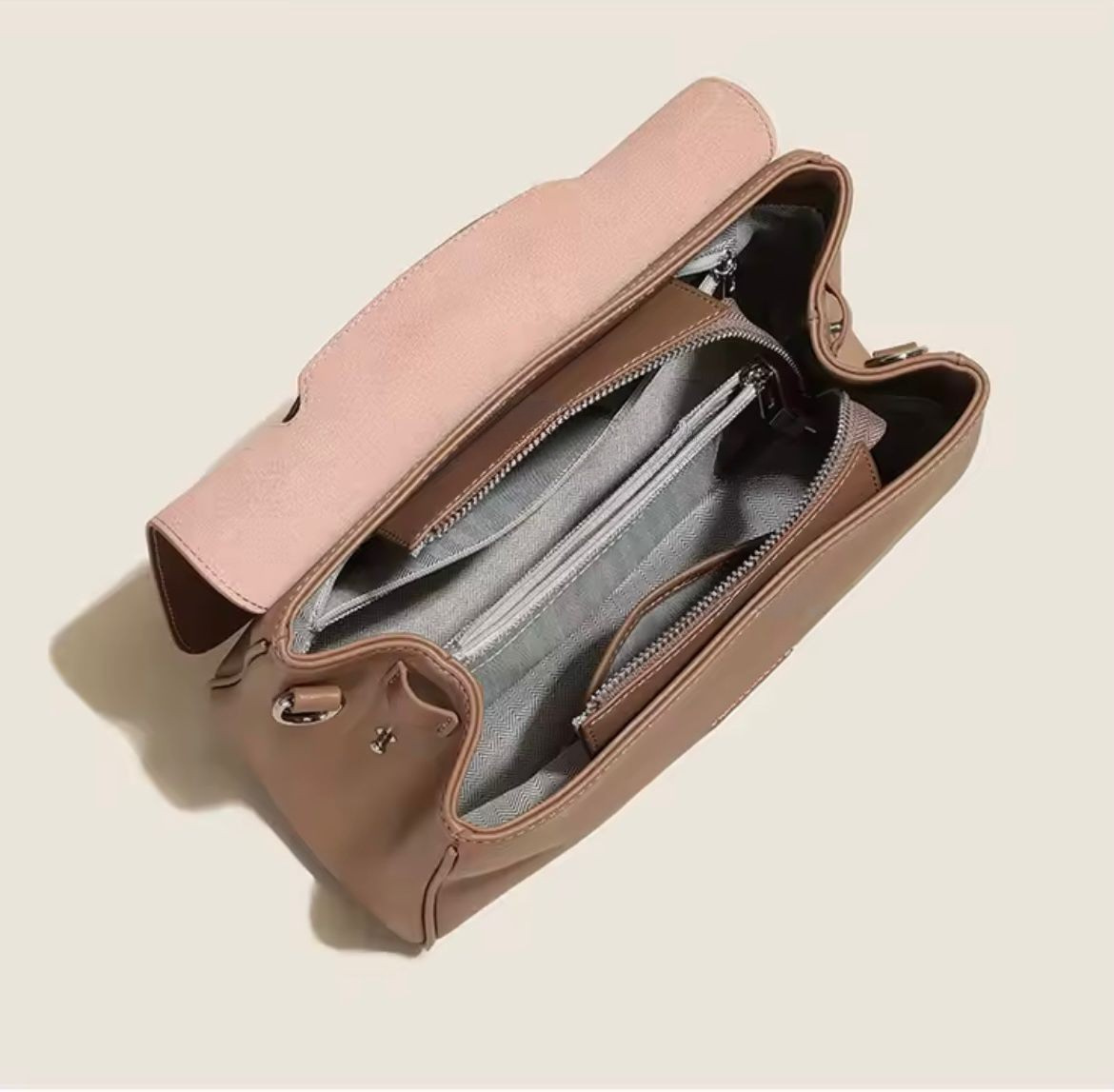 Bolsa de Couro Feminina de Luxo com Grande Capacidade