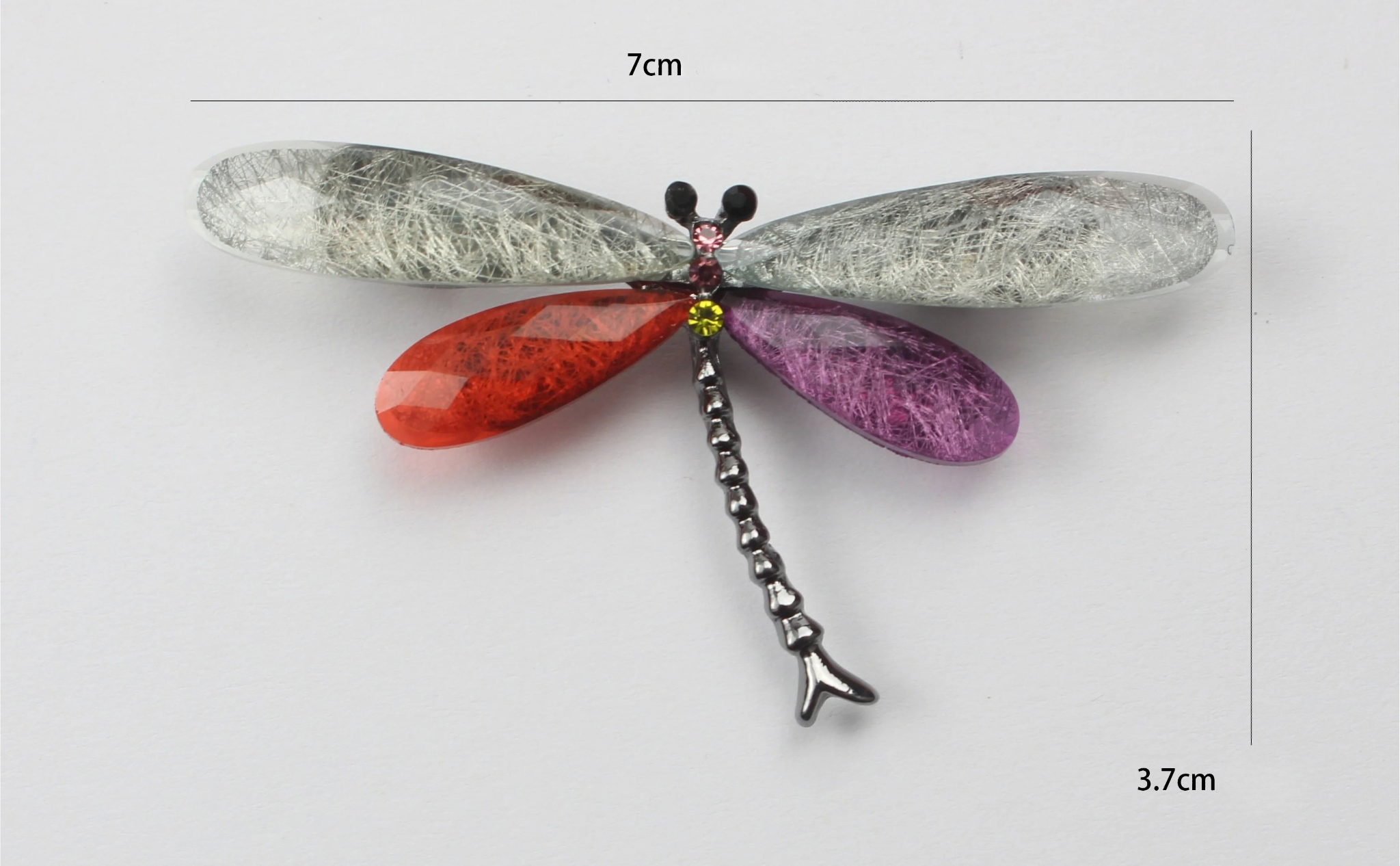 Broche Libélula em Acrílico - Elegância e Cor