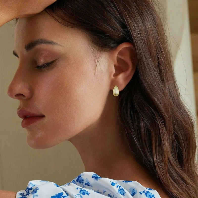 Brincos Gota de Prata Esterlina 925 Minimalistas