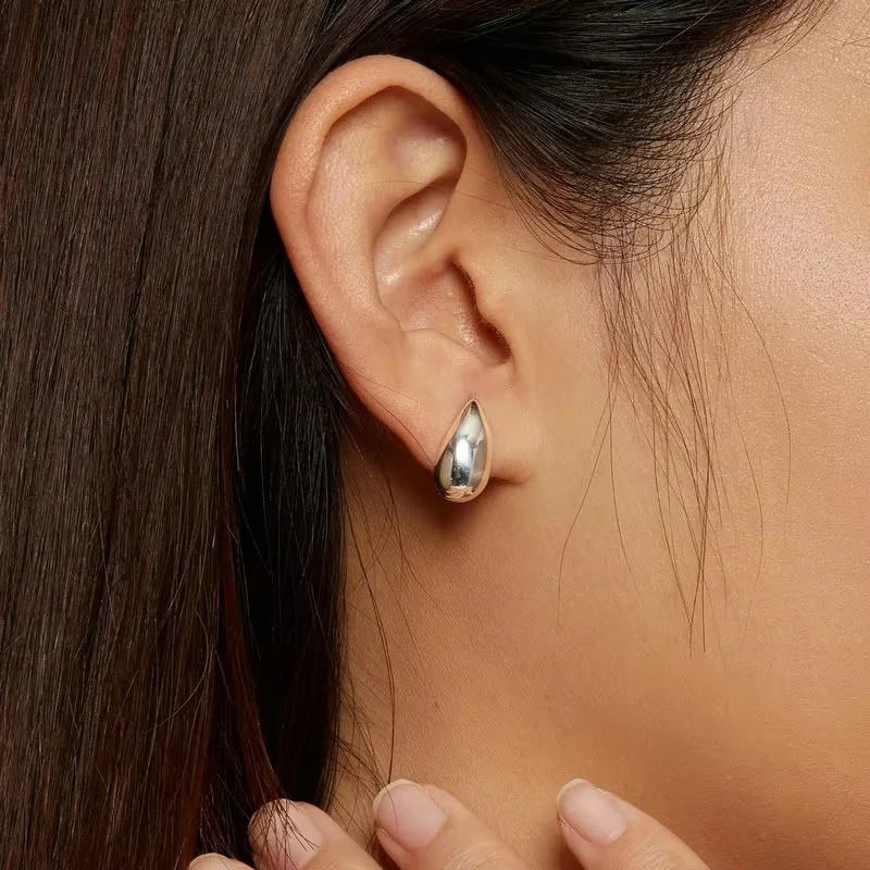 Brincos Gota de Prata Esterlina 925 Minimalistas