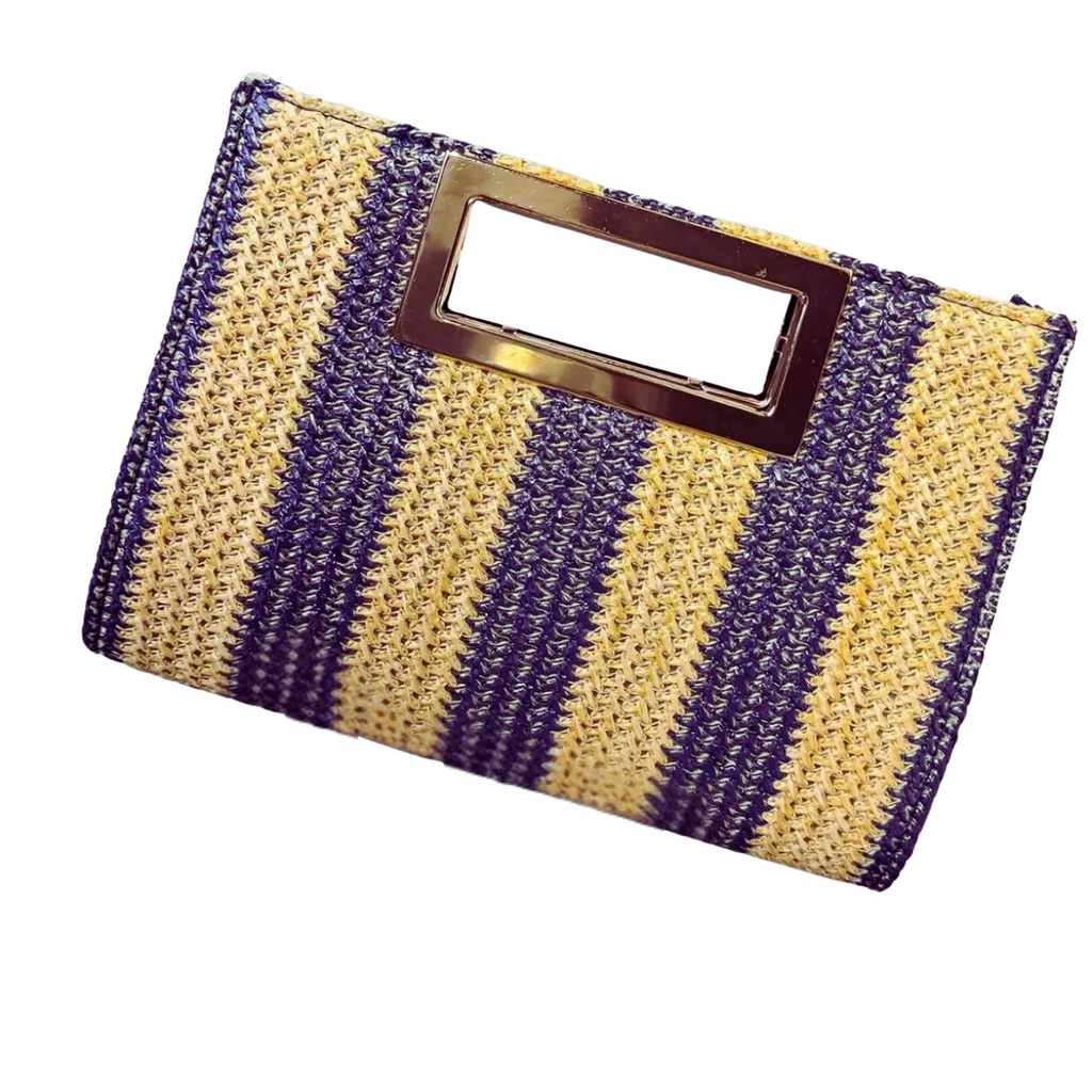 Bolsa de Palha Tecido Elegante para Mulheres