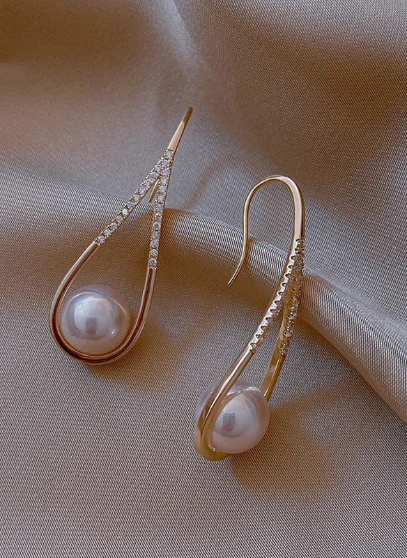 Brincos pendurados geométricos requintados de alto nível para mulheres 2025 joias da moda coreana luxuoso gótico festa meninas brincos de pérola