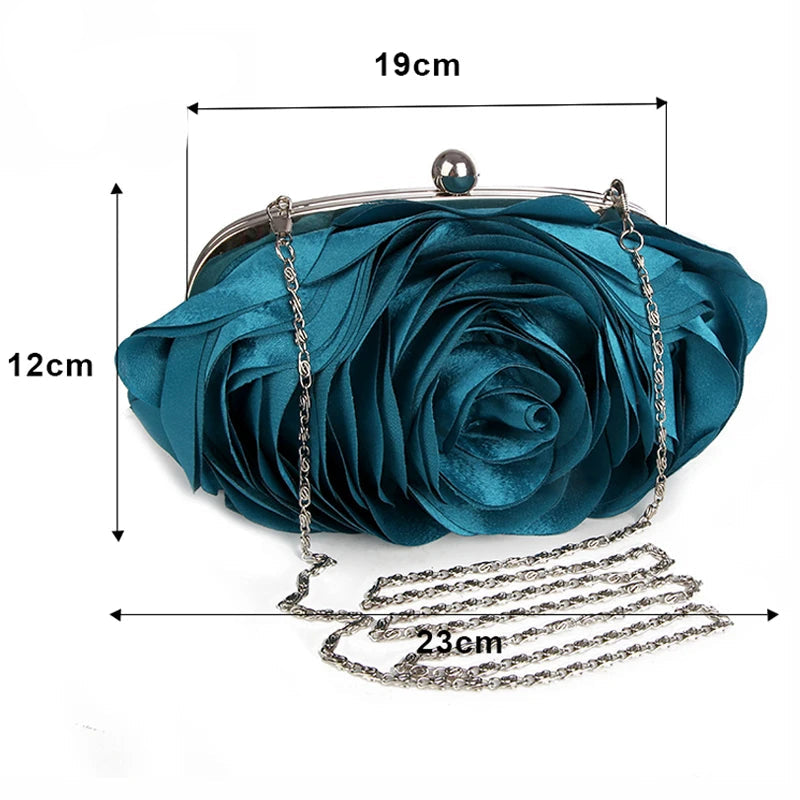 Venda quente saco de noite flor noiva pequena bolsa vestido completo festa bolsa carteira casamento feminino corrente floral senhora garras eb034
