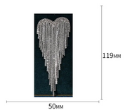 Luxo Coração Borlas Broches Para As Mulheres Ouro Prata Rhinestone Pinos Personalidade Elegante Broche Unisex Camisola Brasão Pinos Jóias