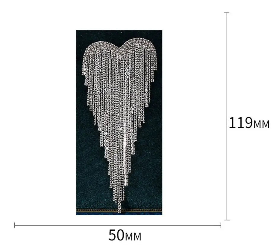 Luxo Coração Borlas Broches Para As Mulheres Ouro Prata Rhinestone Pinos Personalidade Elegante Broche Unisex Camisola Brasão Pinos Jóias