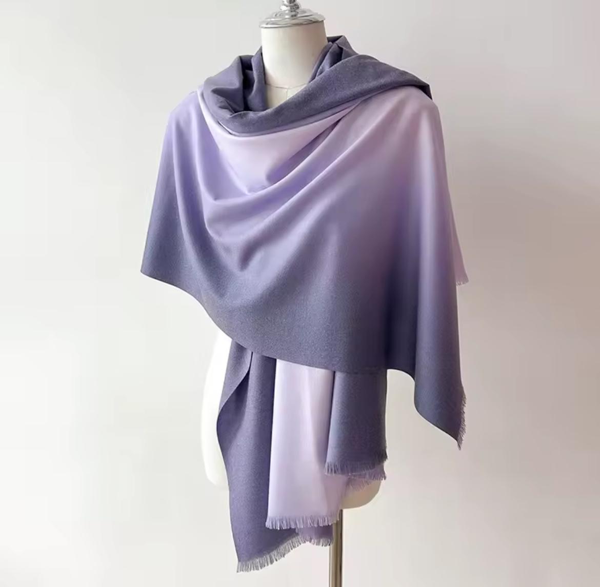 Xale Cachecol Feminino Gradiente Elegante e Aconchegante