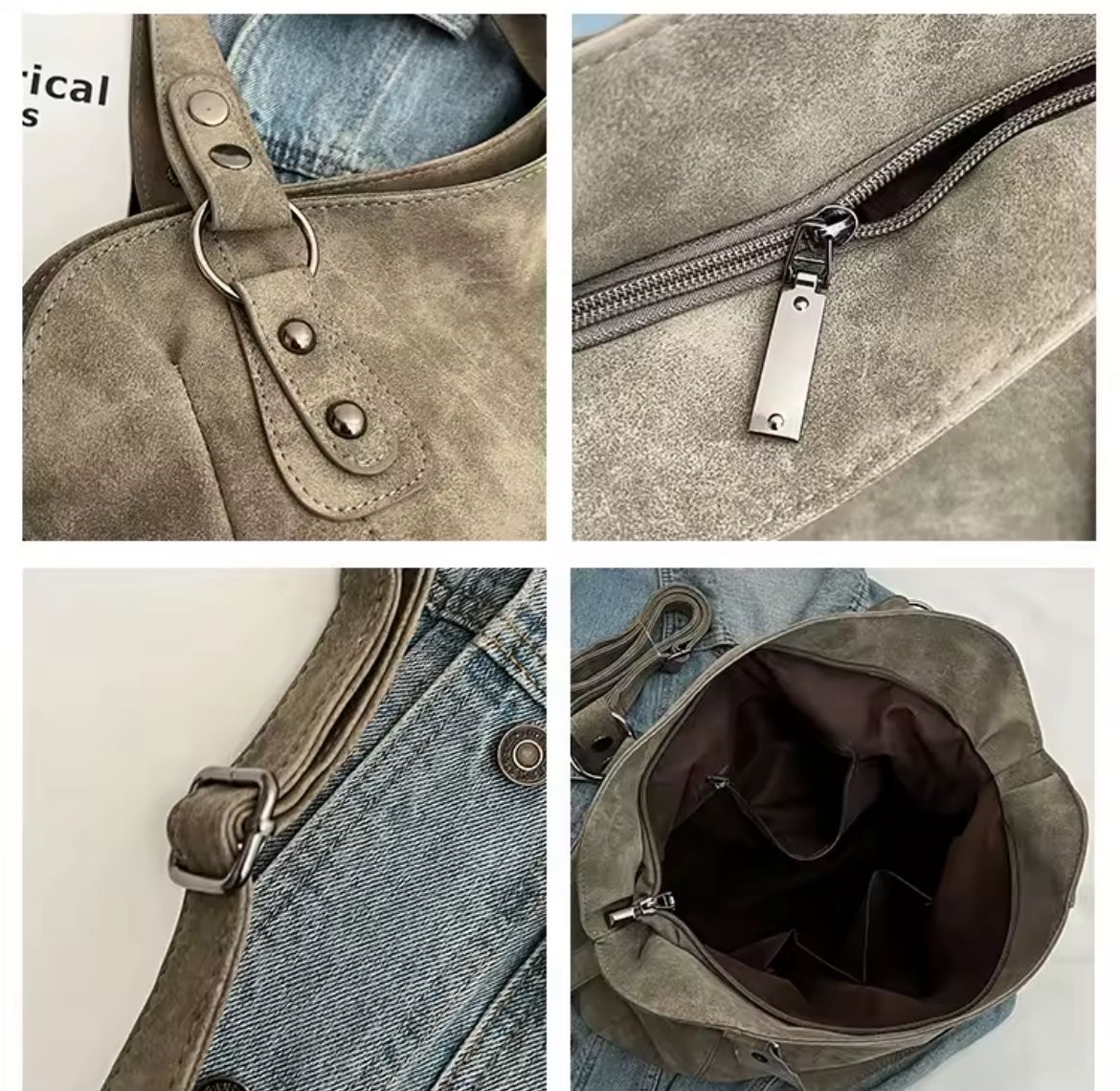 Bolsa Vintage de Alta Capacidade