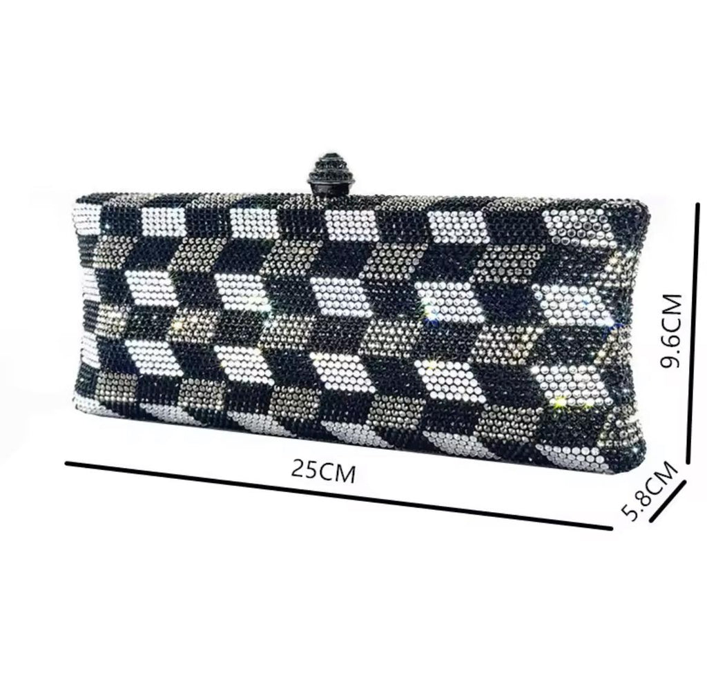 Clutch Luxuosa com Cristais para Festas