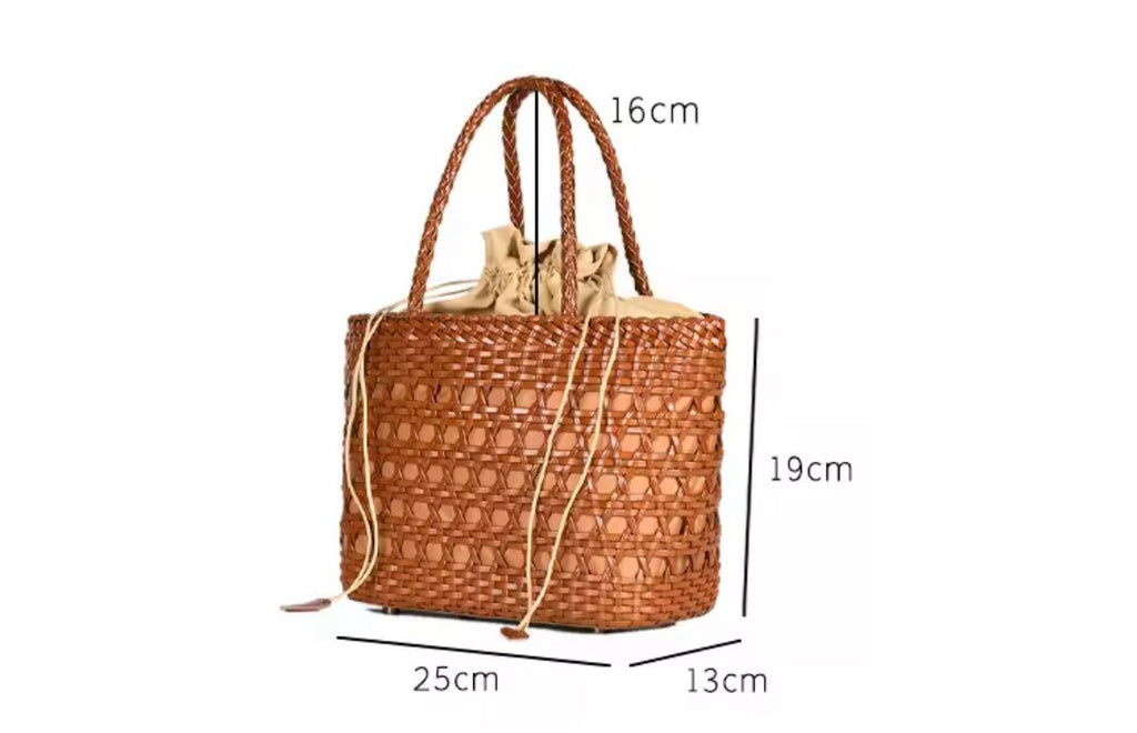 Bolsa Feminina de Couro com Design Trançado Elegante