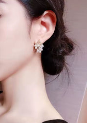 Brincos Retro Barroco com Pérolas Elegantes