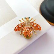 Skeds clássico vintage grande strass abelha broches pinos para mulheres luxo cristal inseto jóias terno roupas broche pino emblemas