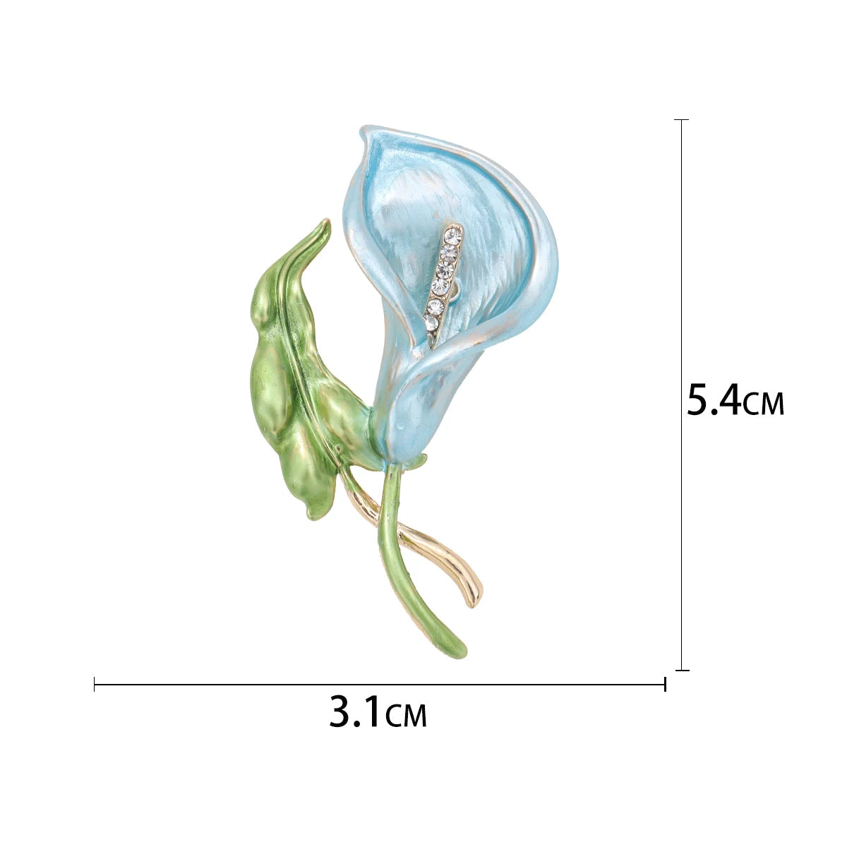Broche Flores com Strass Elegante Feminino