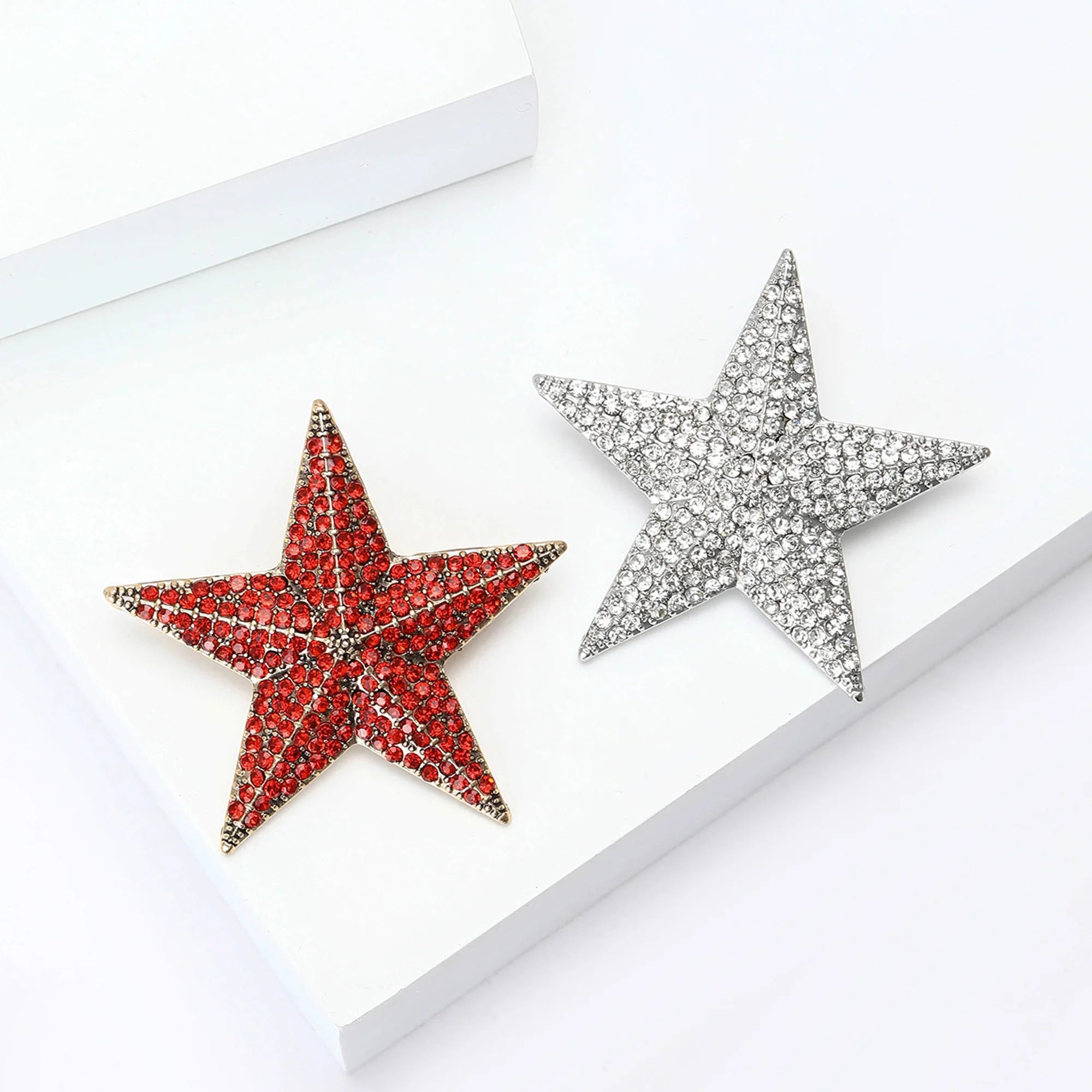 Alfinetes de estrela de tiro com borla para mulheres unissex strass estrela broches escritório festa amigo presentes acessórios de joias