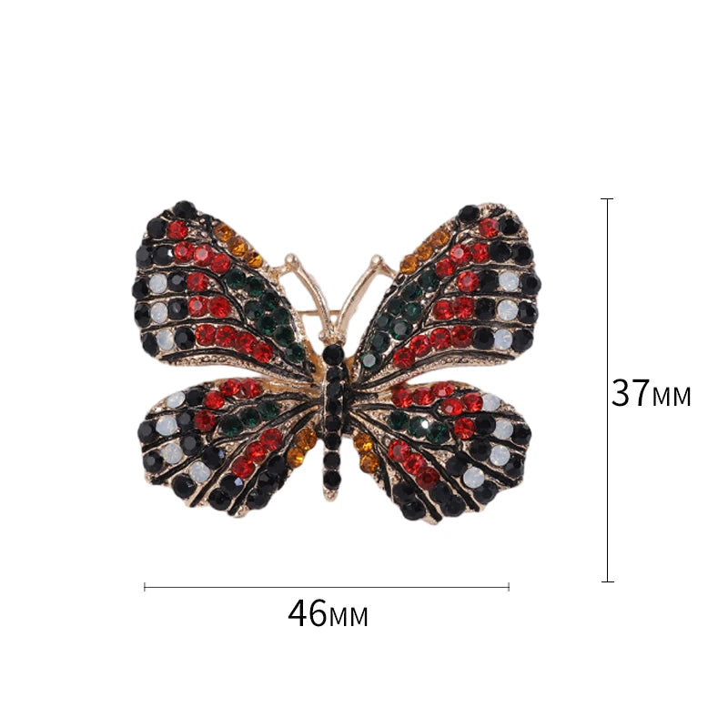 Broche de Borboleta com Strass para Acessórios Elegantes