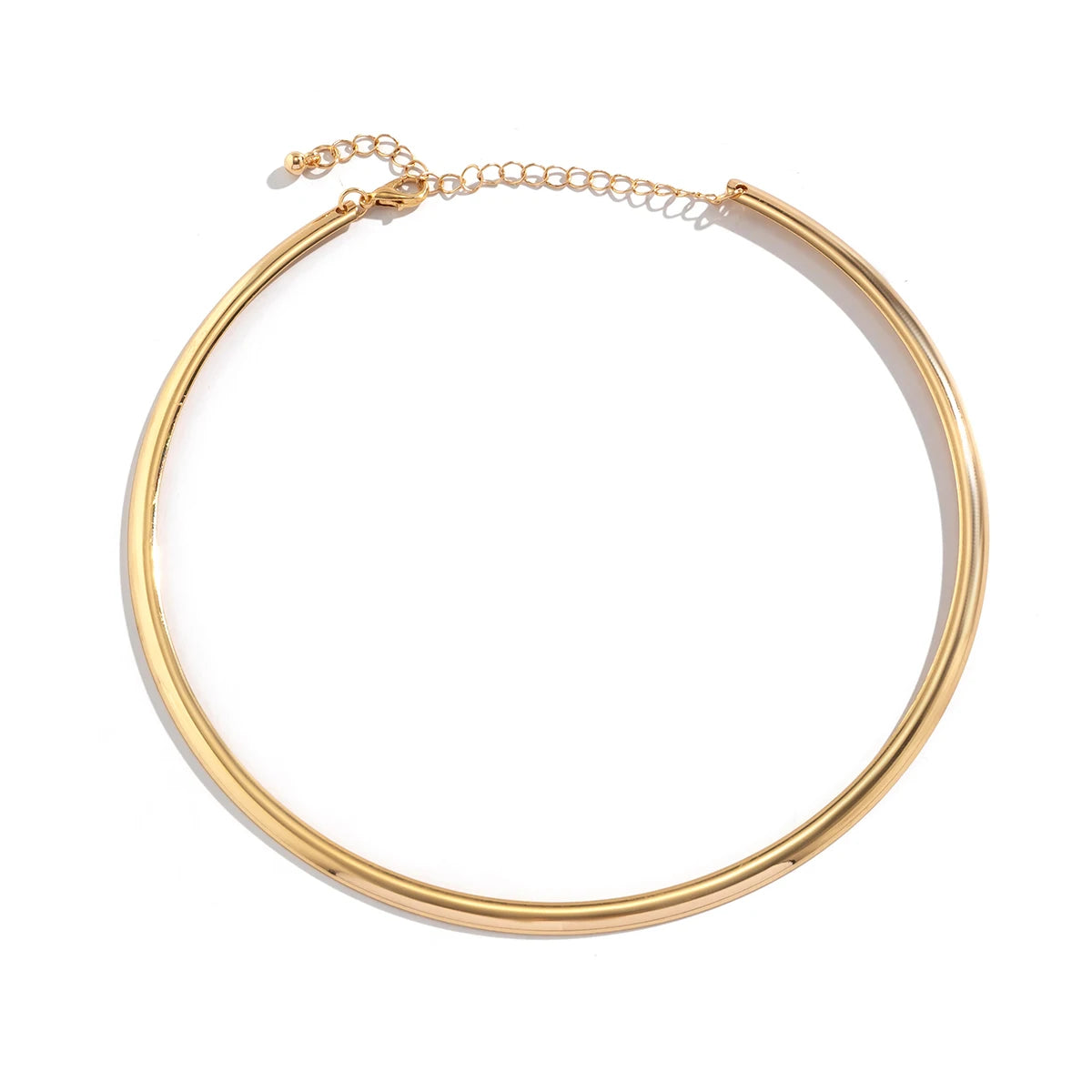 Ingemark vintage ferro metal torques gargantilha colar para mulheres goth cor de ouro suave corrente ajustável moda jóias steampunk