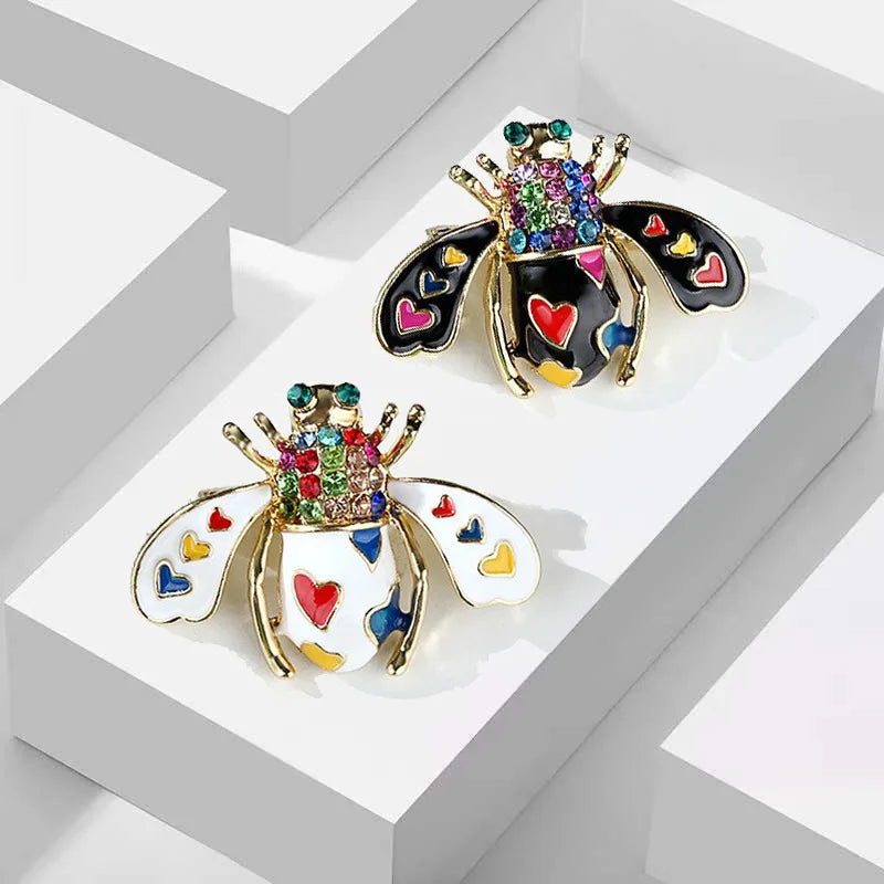 Moda feminina masculina pequena abelha broche colorido animal emblemas pinos para festa de casamento