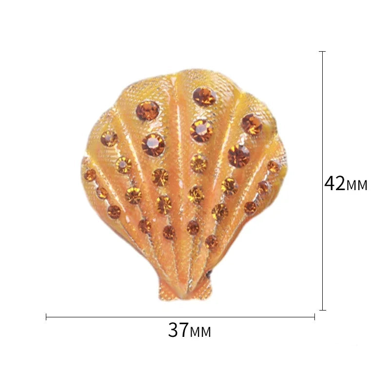 Broches de estrela do mar esmaltados para mulheres unissex concha de pérola alfinetes de plantas do mar festa de escritório presentes para amigos acessórios de joias