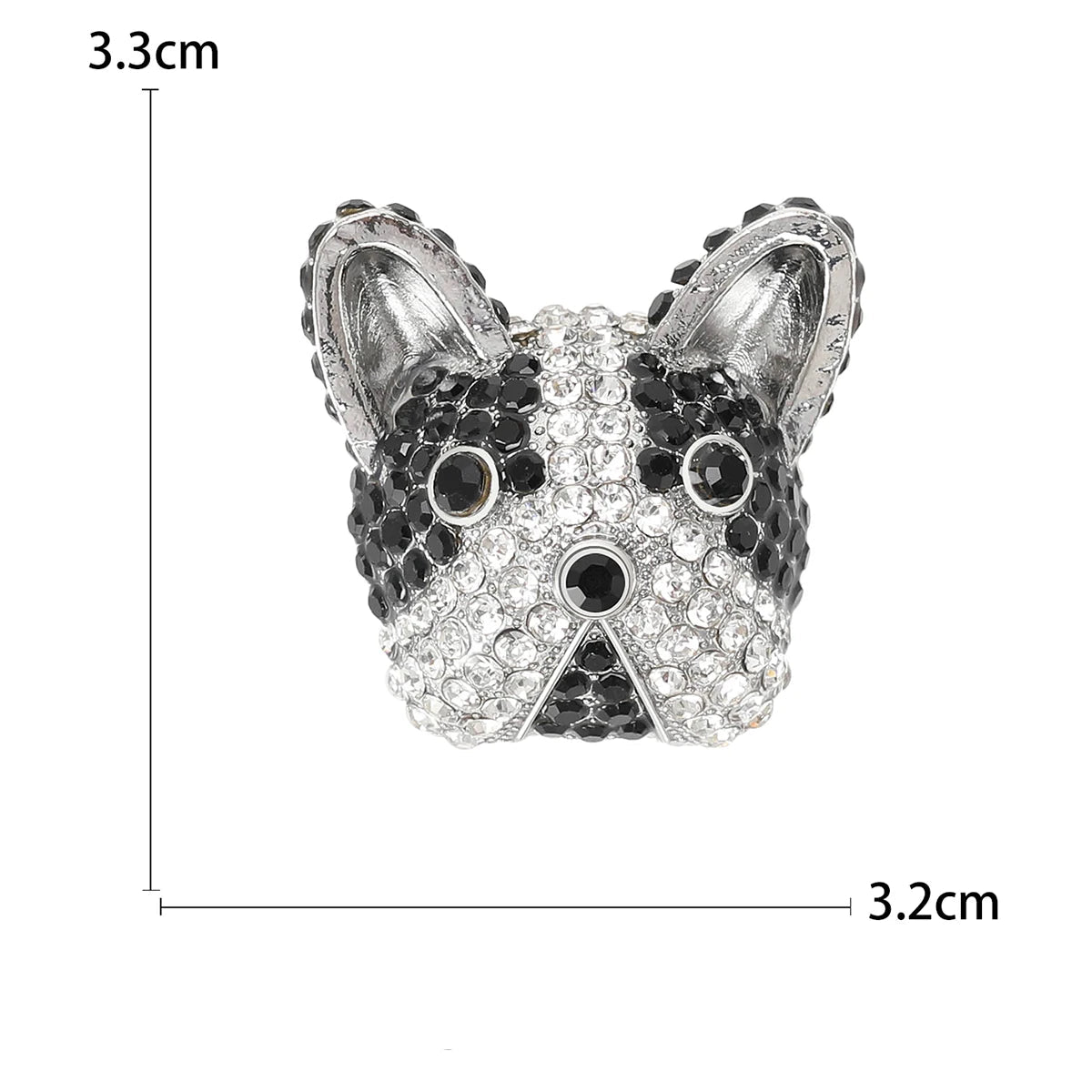 Broches Elegantes de Cachorro com Strass para Mulheres