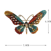 Borboleta colorida Designer Zircon Broche Mulheres Brilhante Crystal Lapel Pin Roupas luxuosas Jóias Acessórios
