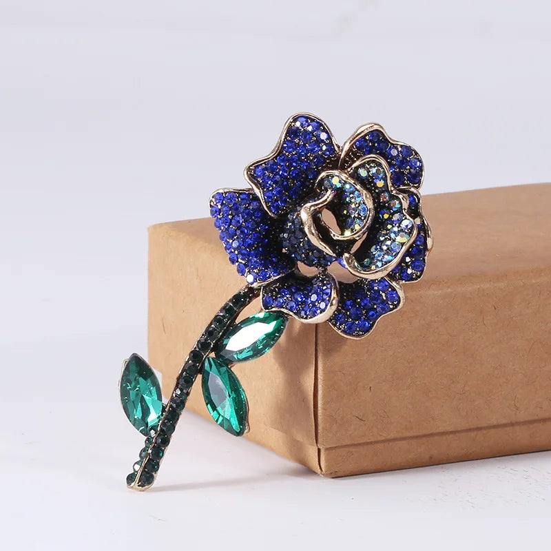 Vintage orquídea strass broche feminino high-end jóias de luxo nicho design requintado corsage acessórios senhora festa banquete pino