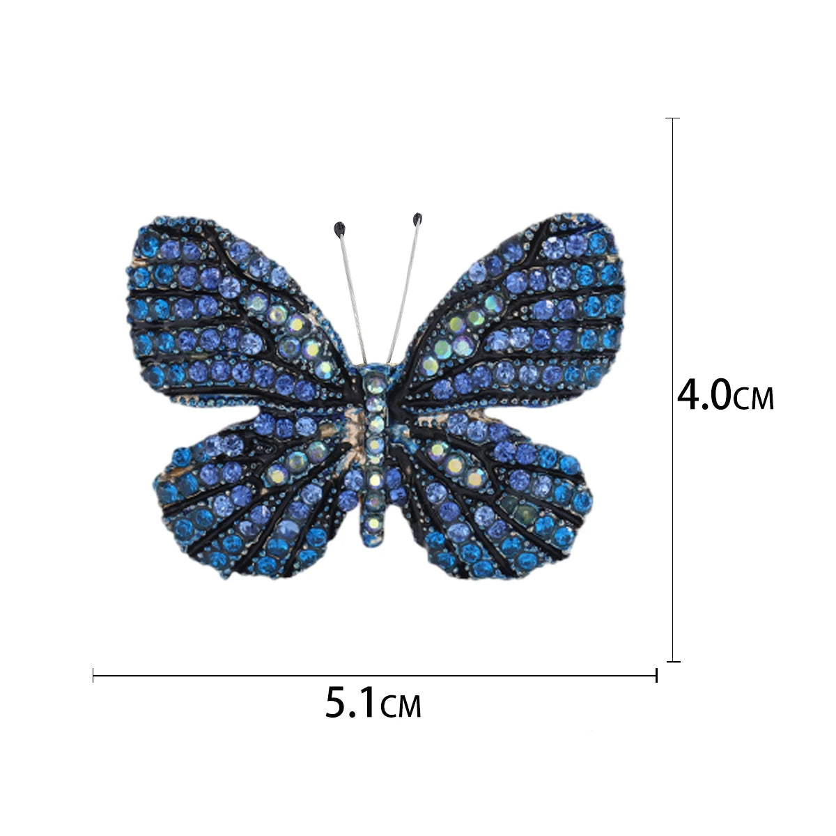 Broche de Borboleta com Strass para Acessórios Elegantes
