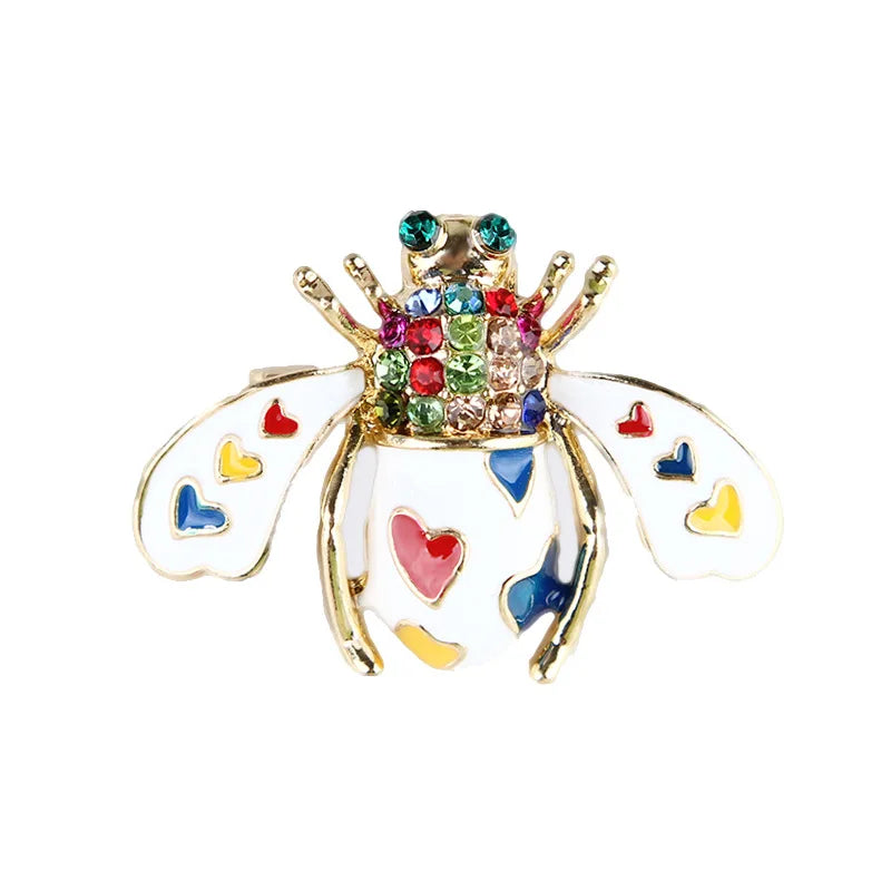 Moda feminina masculina pequena abelha broche colorido animal emblemas pinos para festa de casamento