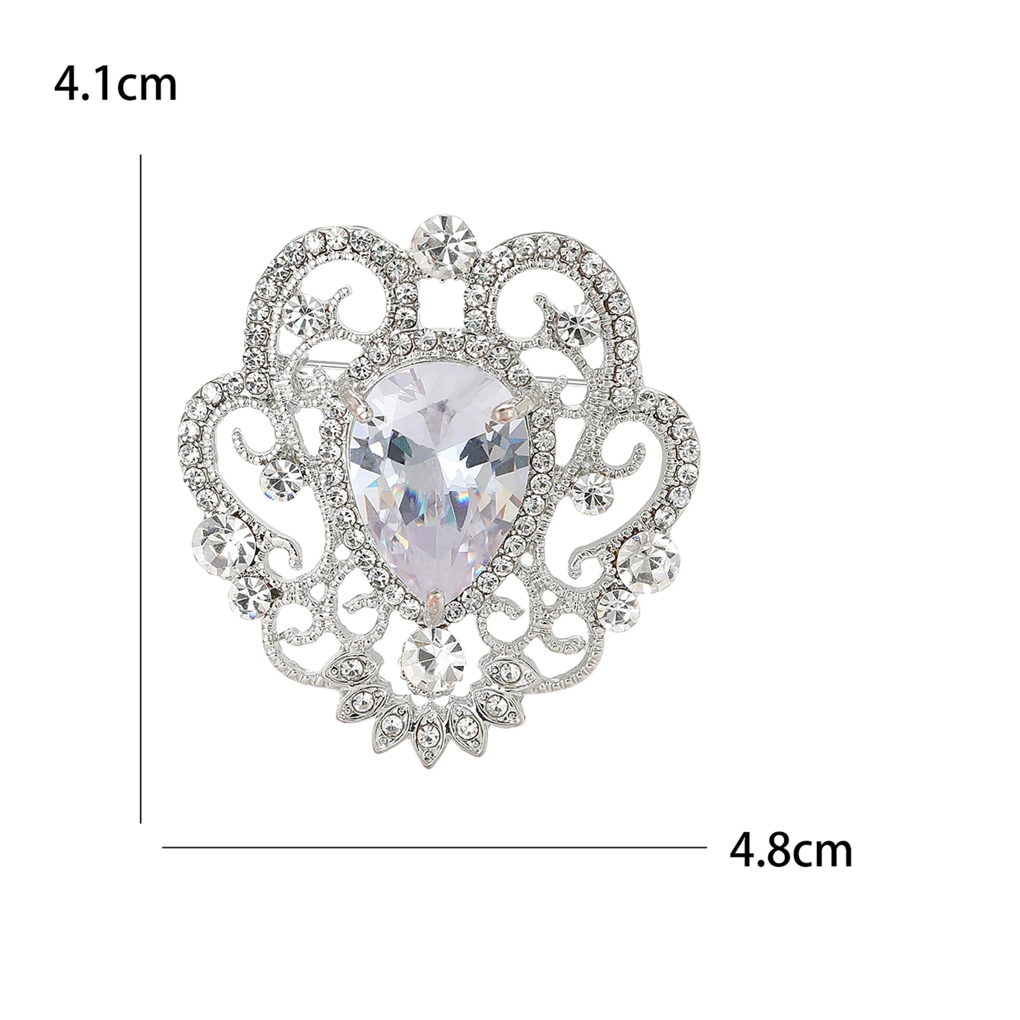 Broches barroco vintage para mulheres, crachá redondo, jóias strass, acessórios para festa de escritório, presentes amigos, unissex