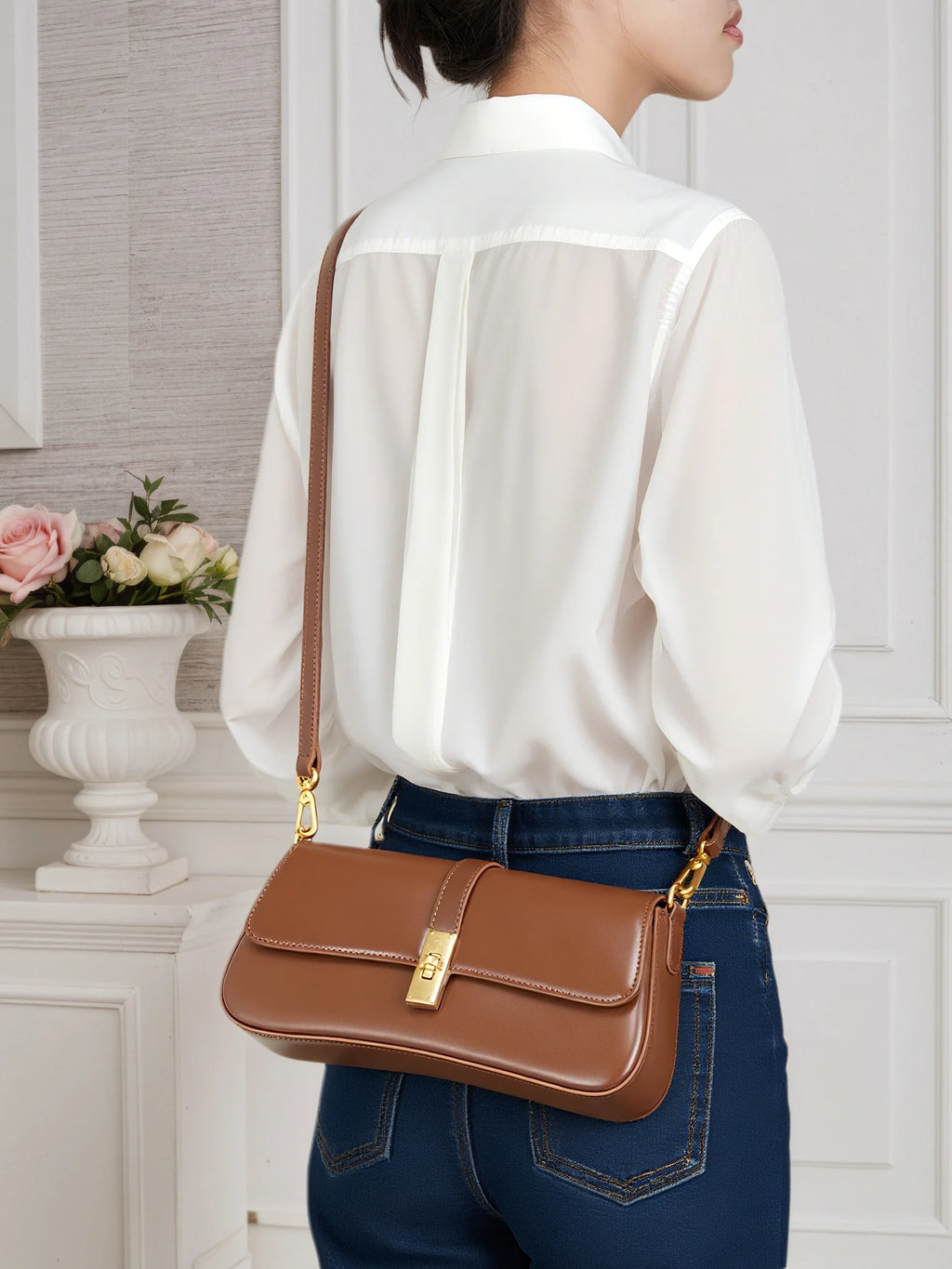 Bolsa de ombro feminina de couro de luxo designer de couro genuíno crossbody sacos quadrados de alta qualidade moda feminina bolsa