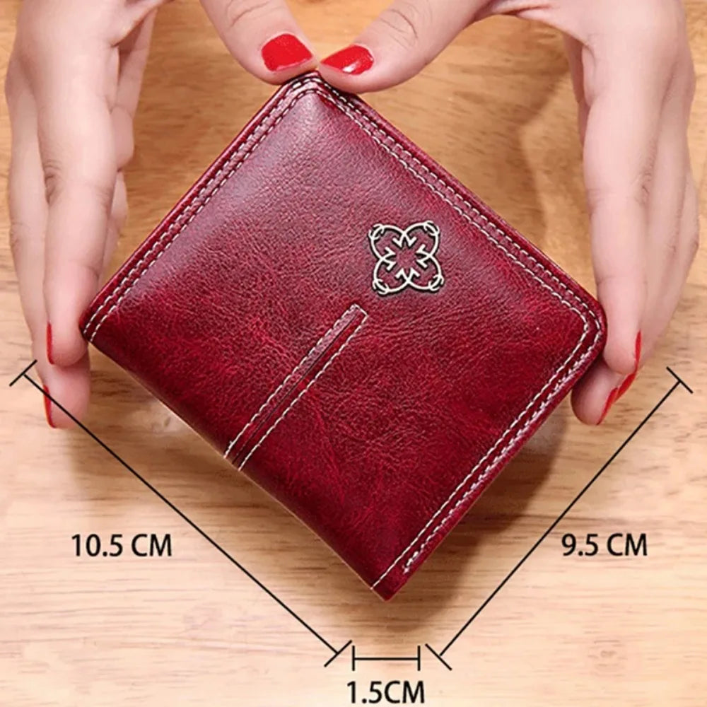 Carteiras femininas de couro PU 	 Bolsas curtas com zíper moeda carteira titular do cartão de crédito designer de luxo pequenas bolsas para mulheres
