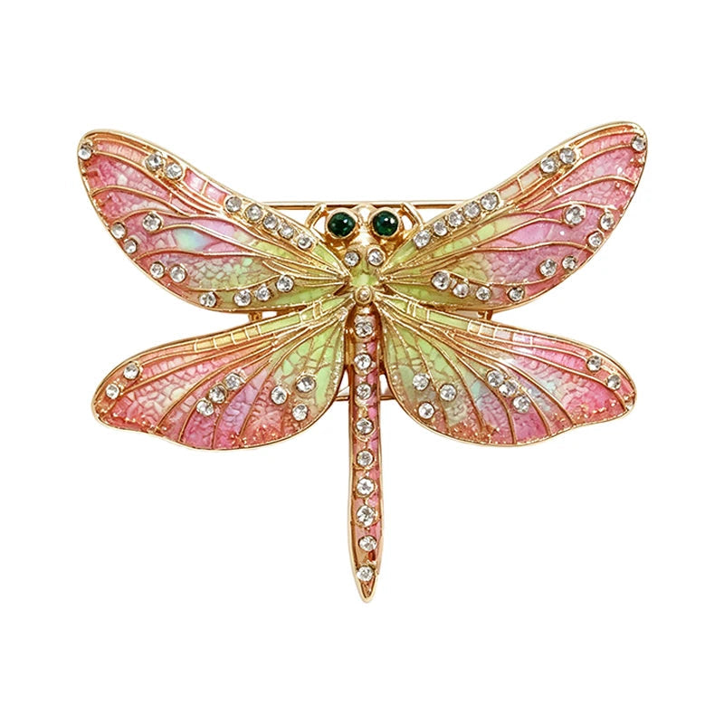 Broche Libélula com Strass e Detalhes Elegantes Feminino