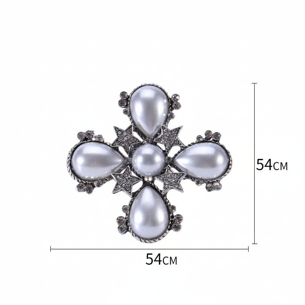 Broches barroco vintage para mulheres, crachá redondo, jóias strass, acessórios para festa de escritório, presentes amigos, unissex