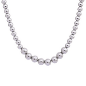 Yhpup contas de aço inoxidável artesanal moda corrente colar pulseira 18k pvd banhado à prova de ferrugem texturizado unissex jóias das mulheres dos homens