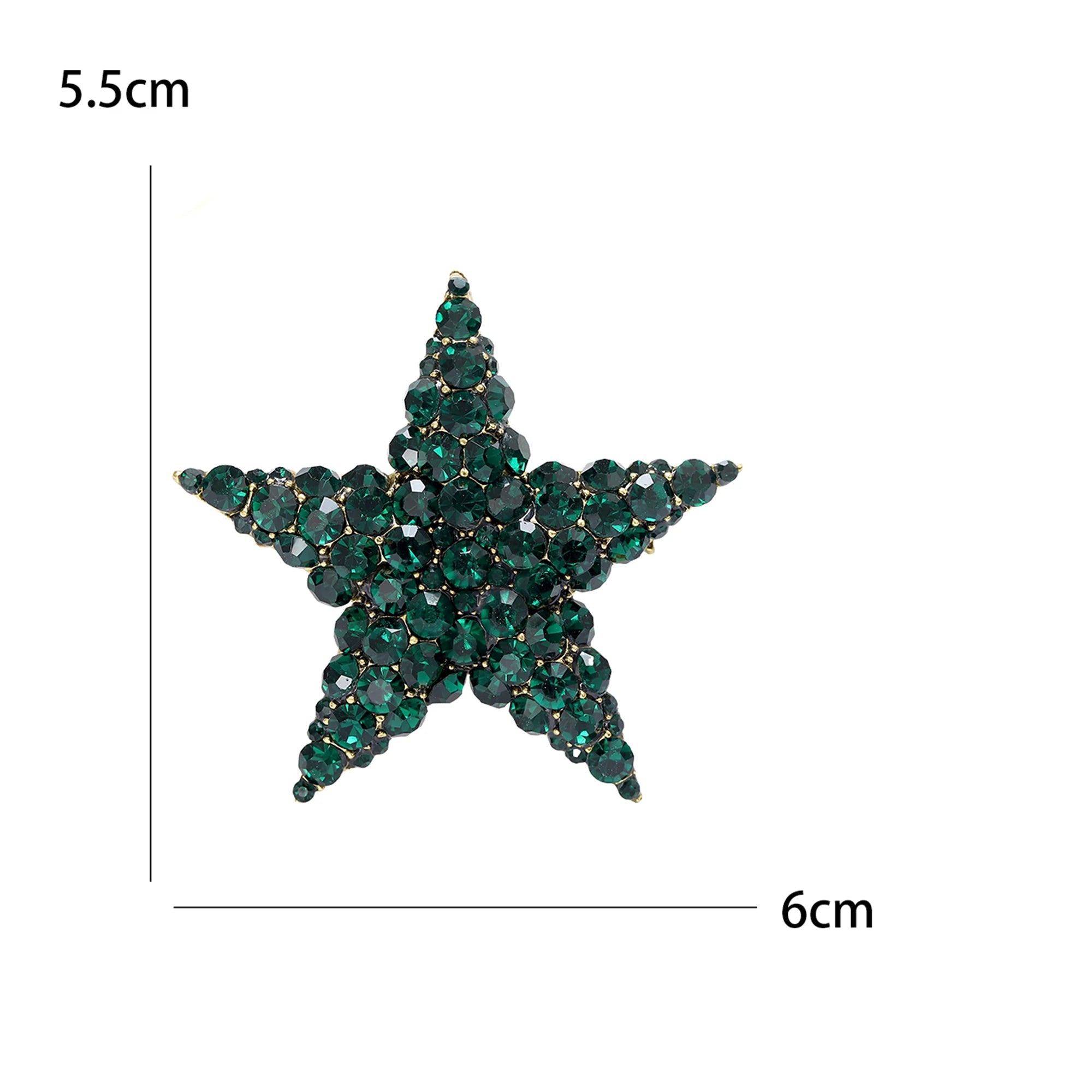 Alfinetes de estrela de tiro com borla para mulheres unissex strass estrela broches escritório festa amigo presentes acessórios de joias