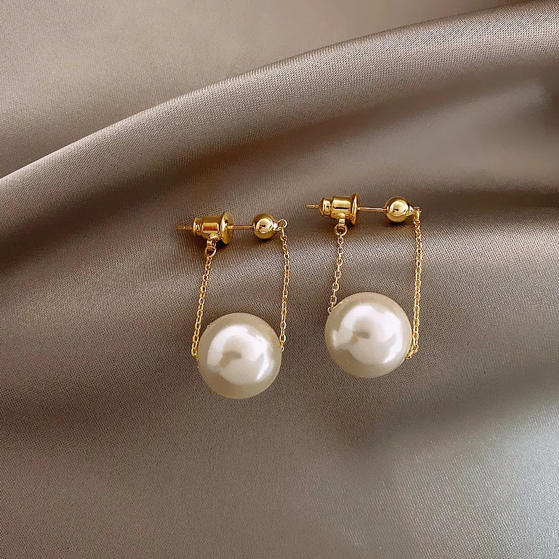 2022 novo bonito pérola studs hoop brincos para mulheres cor de ouro eardrop minimalista minúsculo huggies aros casamento moda jóias