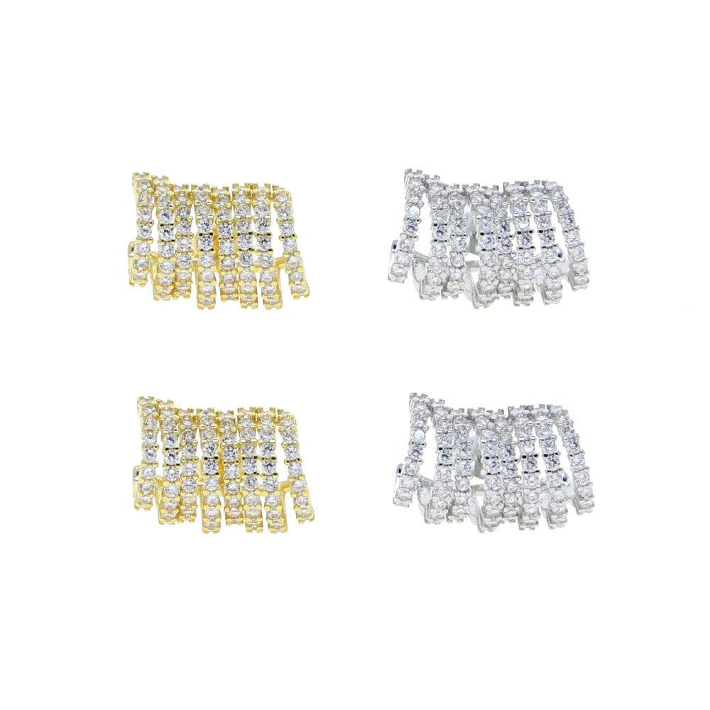 2025 alta qualidade micro pave bling cz cluster brinco sparking lindo feminino casamento noivado presente jóias