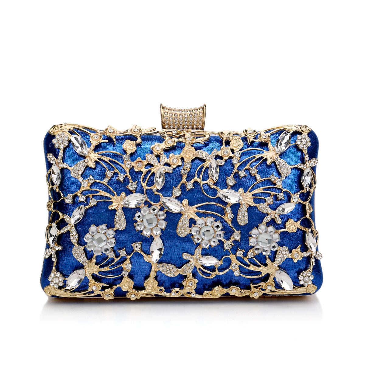 Nova chegada feminina dia embreagem oco estilo diamantes festa sacos de noite rosa cor misturada casamento nupcial bolsas com corrente