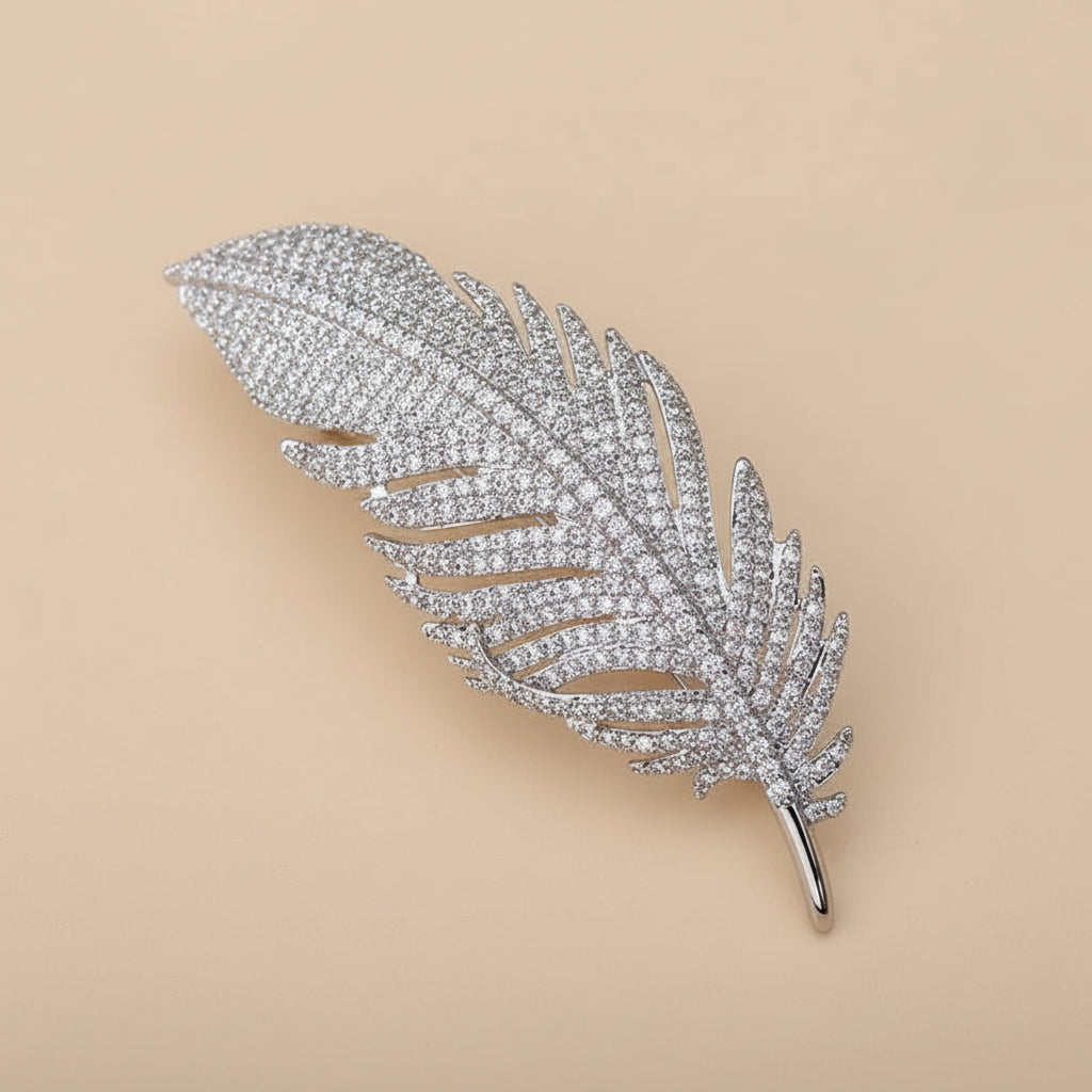 Mulheres meninas penas strass broches jóias roupas terno pinos acessórios